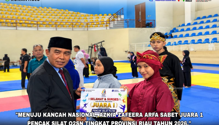 Menuju Nasional Azkia Zafeera Arfa Sabet Juara 1 Pencak Silat O2SN Tingkat Provinsi Riau