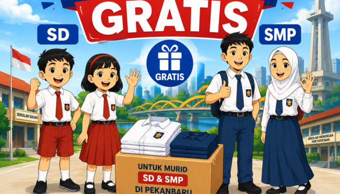 Seragam Murid SD dan SMP Gratis di Pekanbaru: Keinginan Wali Kota Agung Mulai Berjalan