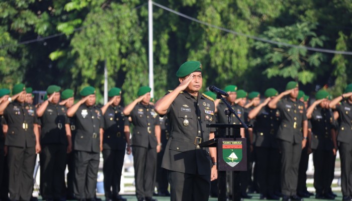 HUT Ke-1 Kodam XIX Tuanku Tambusai, Prajurit dan Persit Khidmatkan Penghormatan di TMP Kusuma Dharma