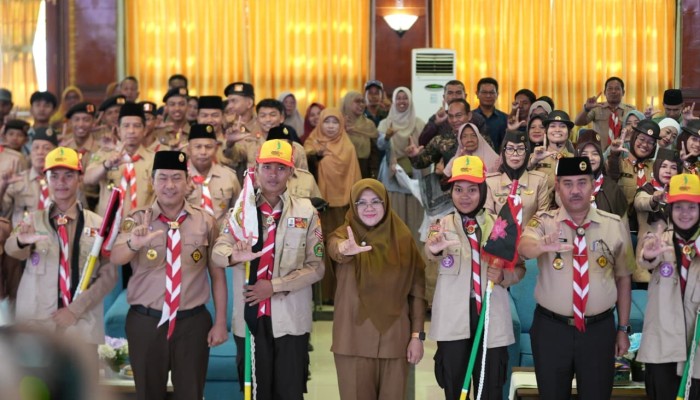 25 Tahun Lalu Jadi Peserta, Kini Bupati Afni Lepas 33 Pramuka Siak ke Jamnas