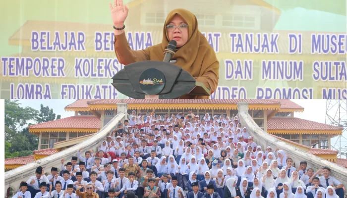 Belajar Bersama di Museum Balairung Sri, Bupati Afni Ajak Ratusan Pelajar Belajar Sejarah Siak dan Menumbuhkan Kecintaan Budaya Daerah
