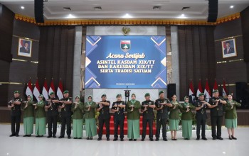 Kodam XIX Tuanku Tambusai Gelar Sertijab Asintel dan Kakesdam, Tradisi Satuan Berlangsung Khidmat