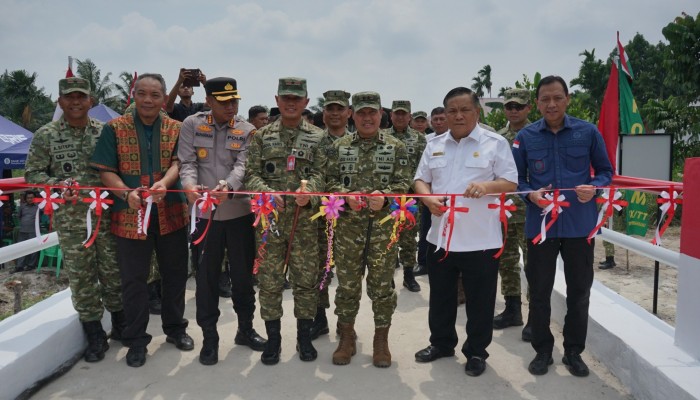 Presiden Prabowo Resmikan Ribuan Jembatan, Jembatan Garuda di Wilayah Kodam XIX/Tuanku Tambusai Turut Diresmikan
