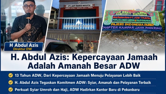 H. Abdul Azis Tegaskan Komitmen ADW: Syiar, Amanah dan Pelayanan Terbaik