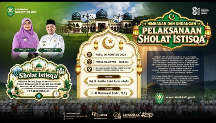 Lima Pekan Tak Turun Hujan, Pemkab Siak Gelar Shalat Istisqa’