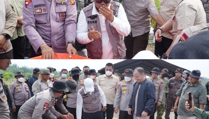 Bupati Pelalawan Sambut Kapolda Riau dan Aslog Polri, Perkuat Penanganan Karhutla