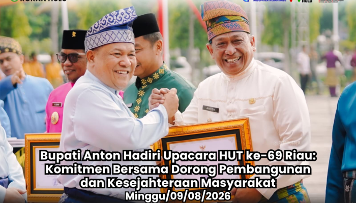 Bupati Anton Hadiri Upacara HUT ke-69 Riau: Komitmen Bersama Dorong Pembangunan dan Kesejahteraan Masyarakat
