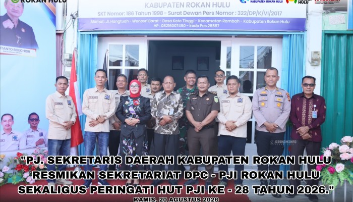 Sekda Rohul Resmikan Sekretariat DPC PJI sekaligus Peringati HUT PJI ke-28